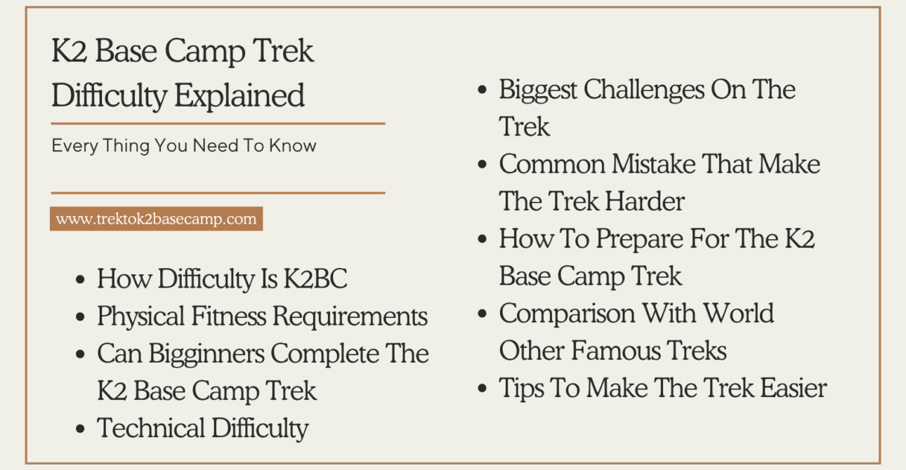 K2 Base Camp Trek Difficulty Explained: How Hard Is the Trek in 2027?